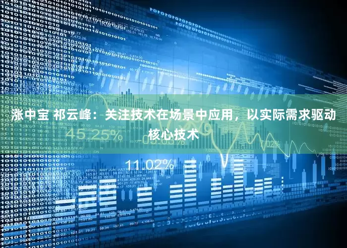 涨中宝 祁云峰：关注技术在场景中应用，以实际需求驱动核心技术
