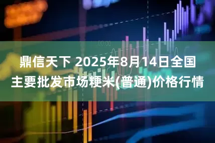 鼎信天下 2025年8月14日全国主要批发市场粳米(普通)价格行情